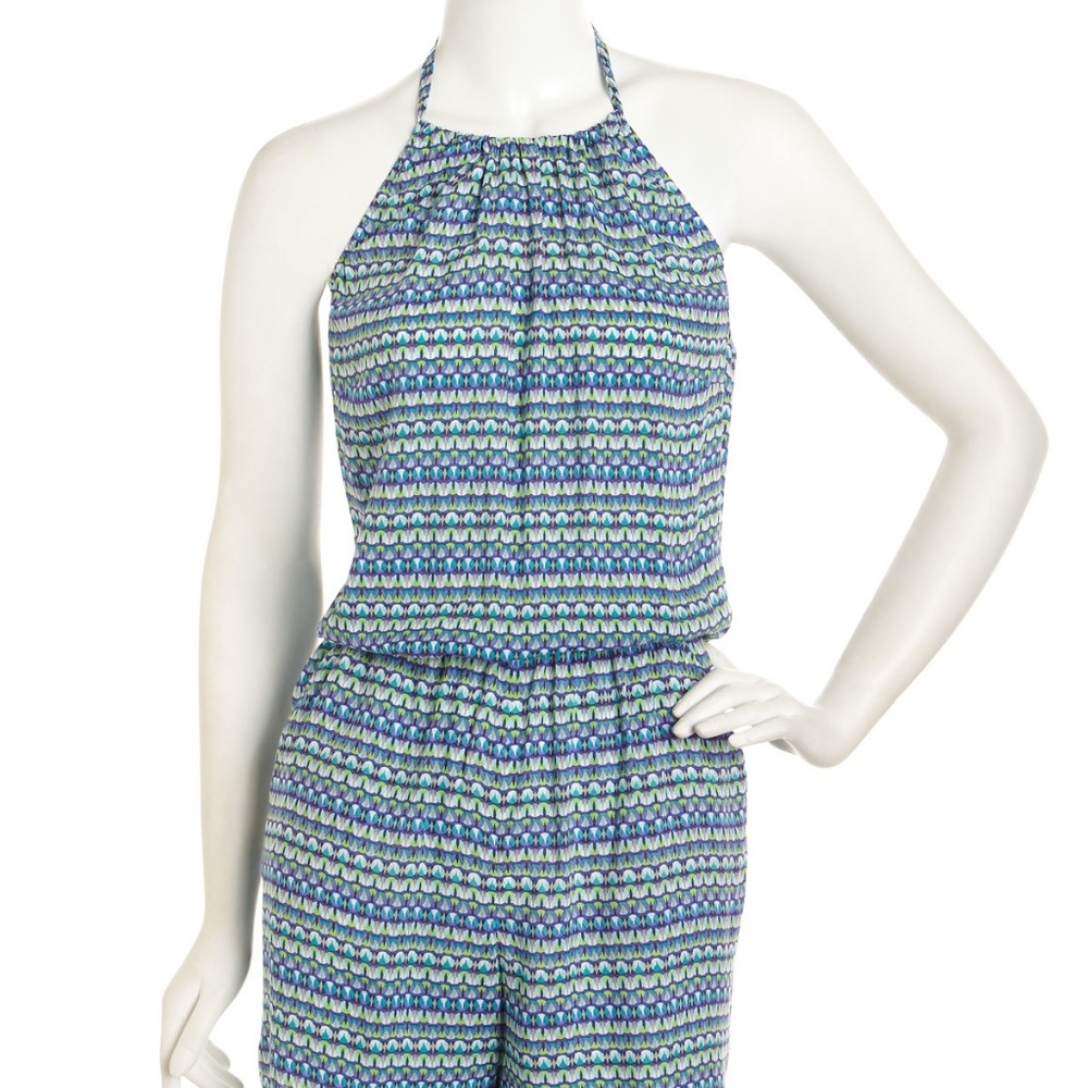 Laundry by Shelli Segal Halter Romper with Pockets